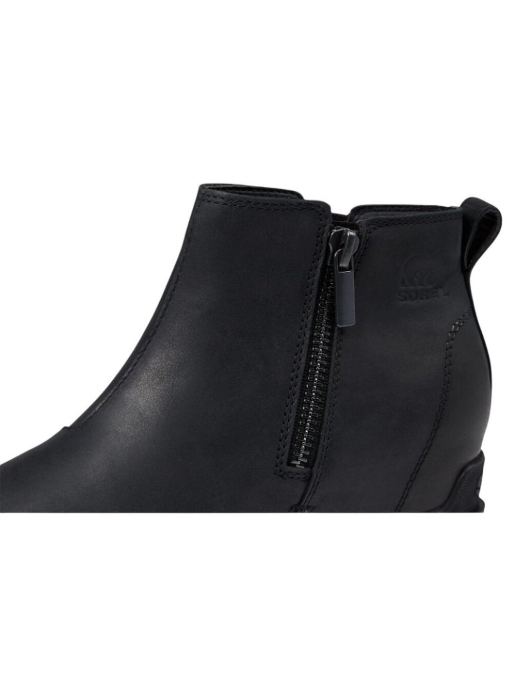 NWT Sorel Womens Evie II Zip Wedge Ankle Boot 2056371 Black / Black 8.5M - Picture 7 of 16